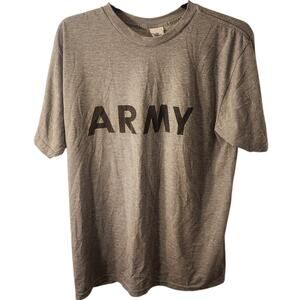 US Army PFU T‑Shirt – Gray – Size Large – Physical Fitness Uniform